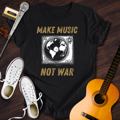 Make Music Not War Tee - Retro Rhythms