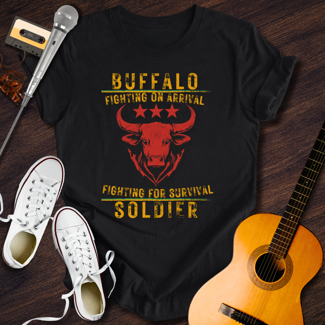 Buffalo Fighting For Survival Tee - Retro Rhythms