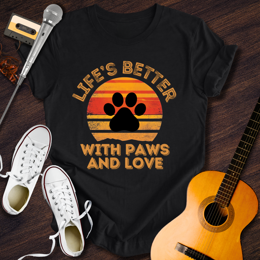 Paws And Love Tee - Retro Rhythms