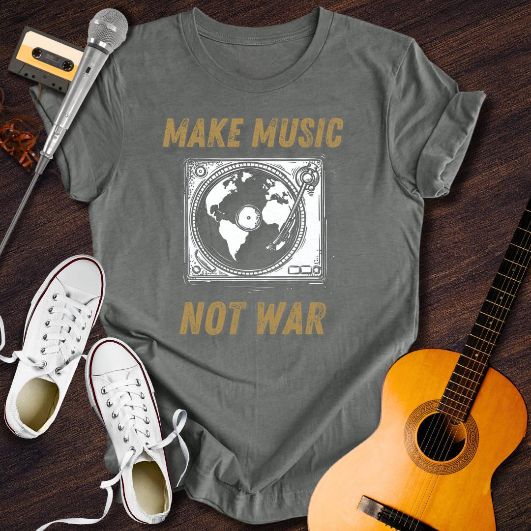 Make Music Not War Tee - Retro Rhythms