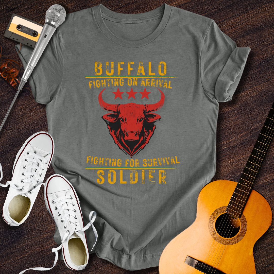 Buffalo Fighting For Survival Tee - Retro Rhythms