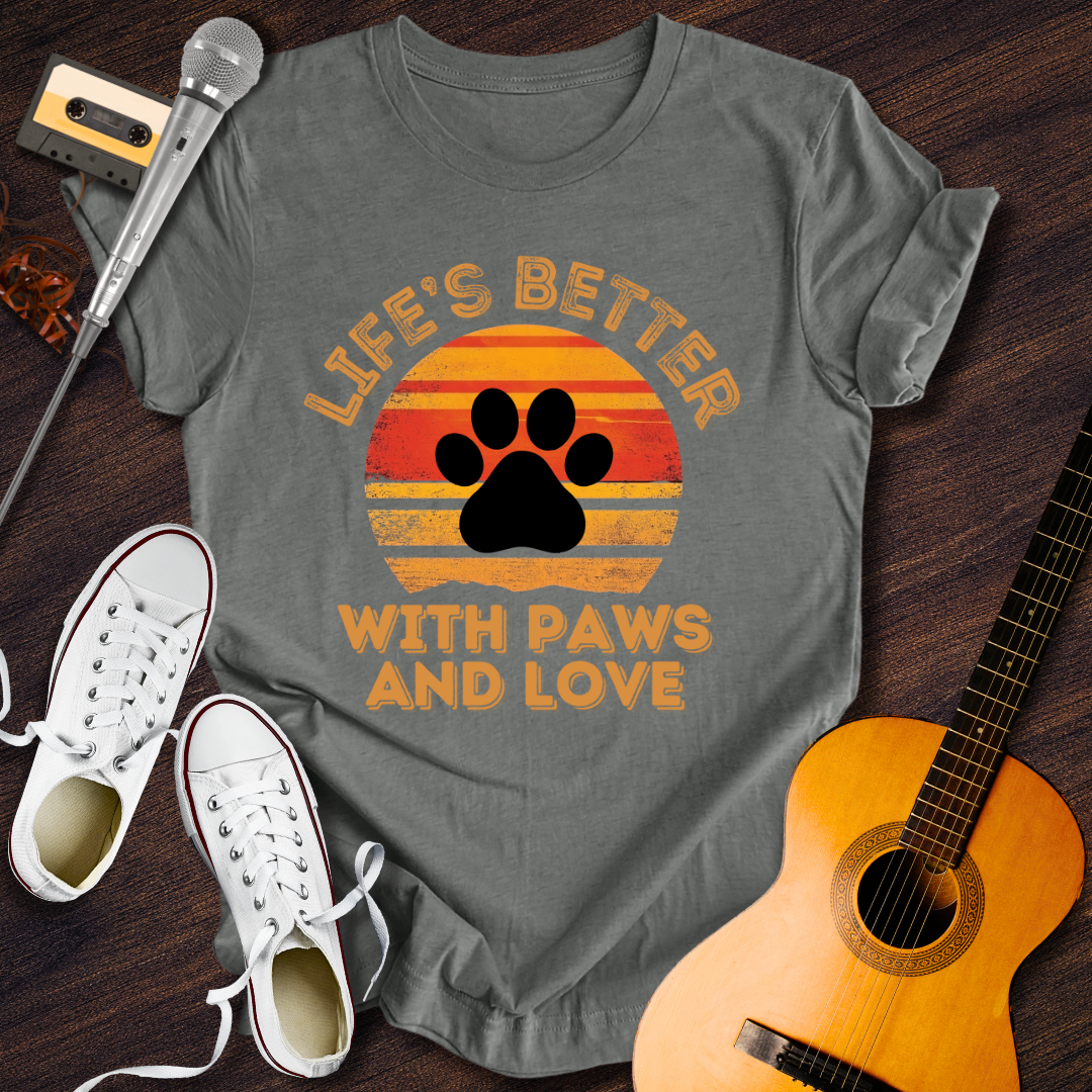 Paws And Love Tee - Retro Rhythms