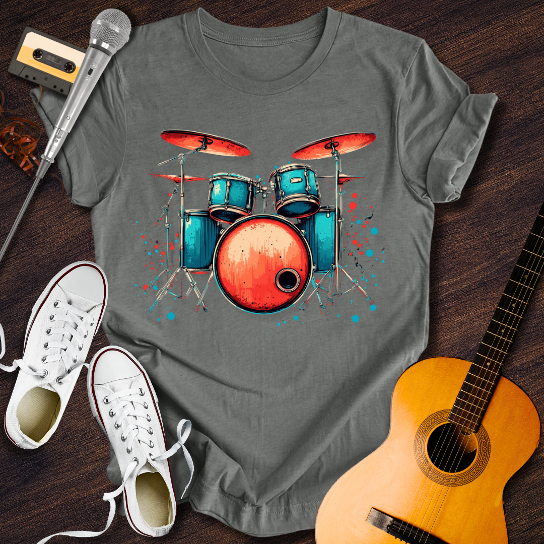 Drum Rolls Tee - Retro Rhythms