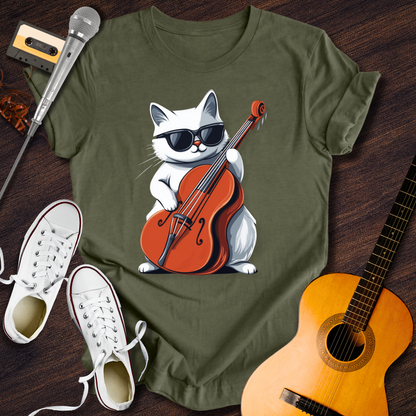 Chello Cat Tee - Retro Rhythms