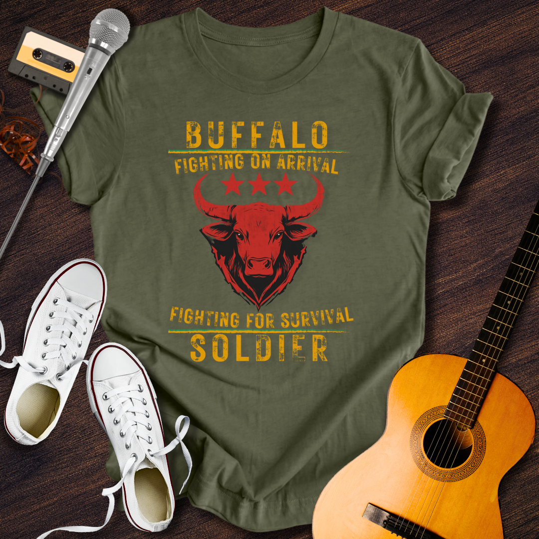 Buffalo Fighting For Survival Tee - Retro Rhythms