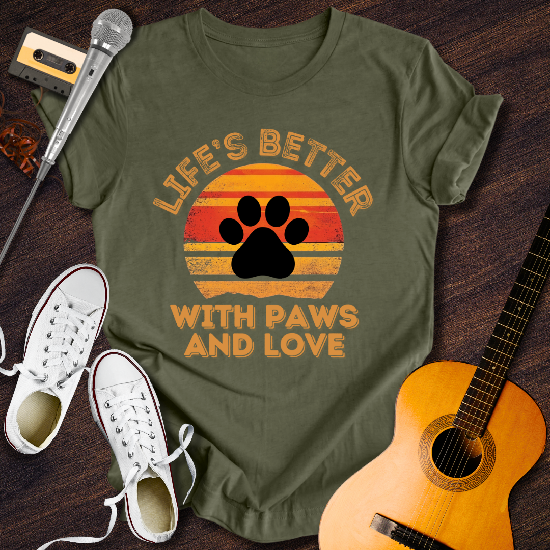 Paws And Love Tee - Retro Rhythms
