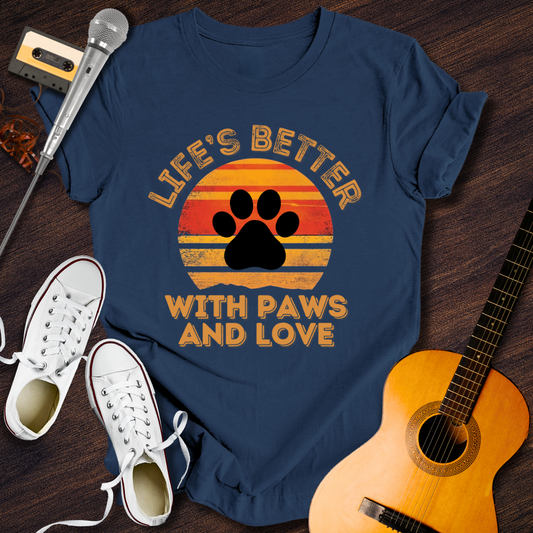 Paws And Love Tee - Retro Rhythms