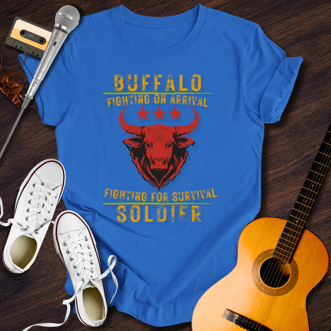 Buffalo Fighting For Survival Tee - Retro Rhythms