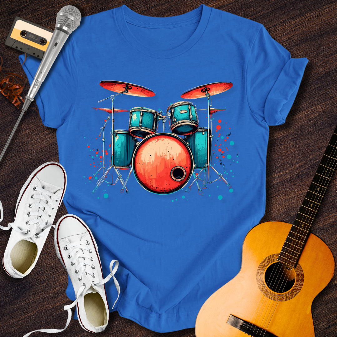 Drum Rolls Tee - Retro Rhythms