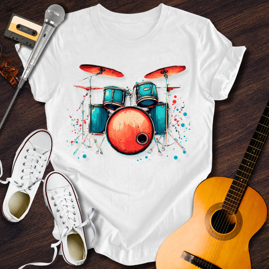 Drum Rolls Tee - Retro Rhythms