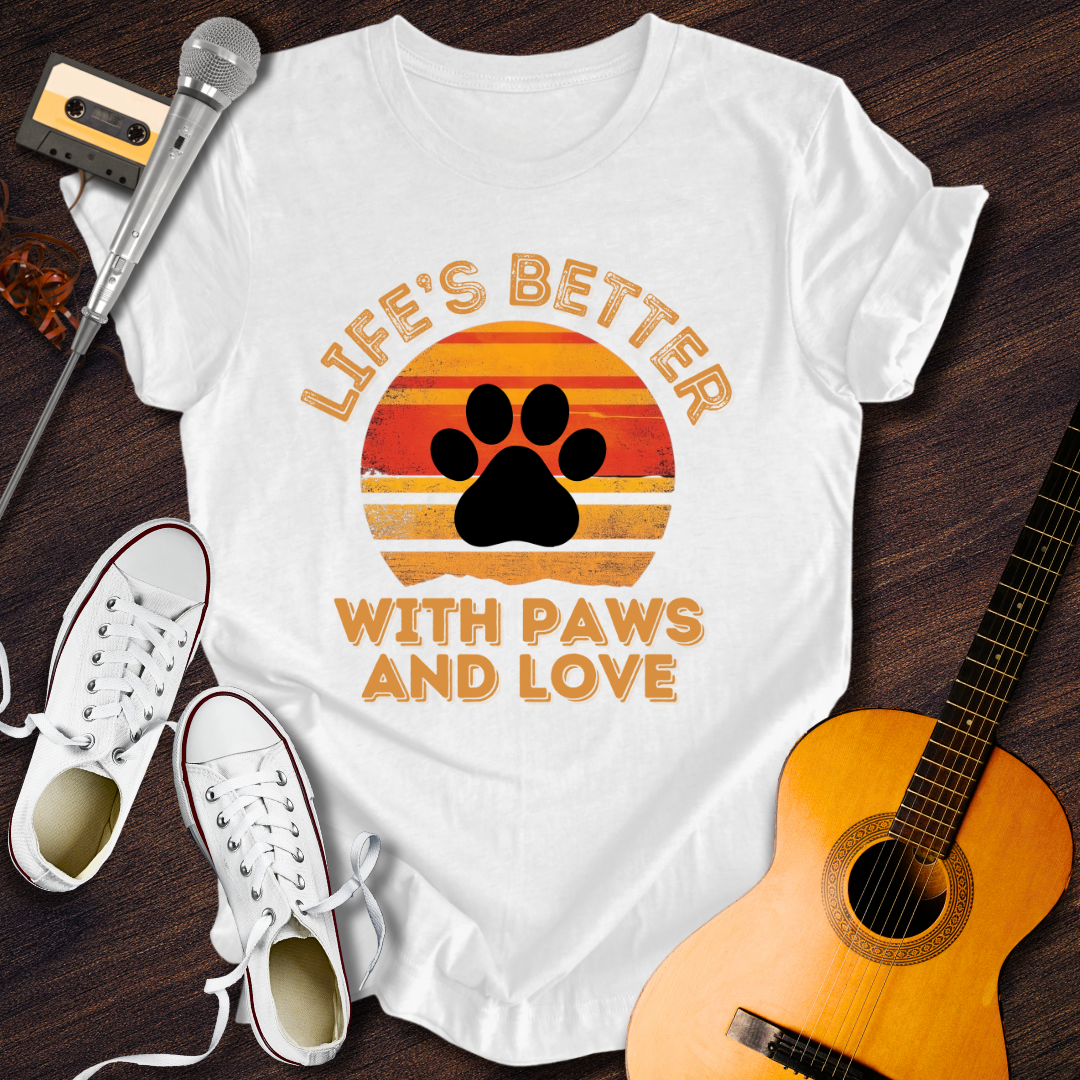 Paws And Love Tee - Retro Rhythms