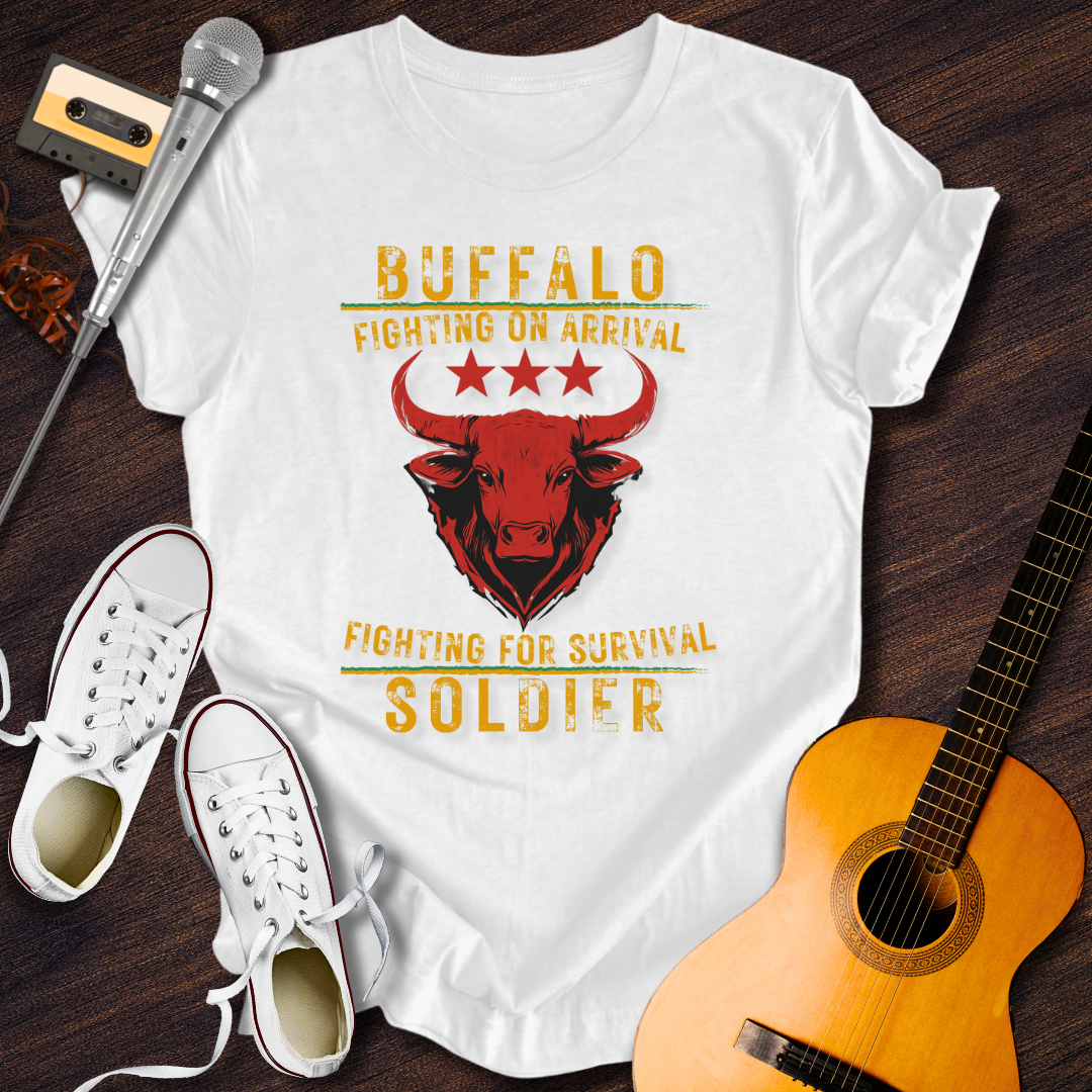 Buffalo Fighting For Survival Tee - Retro Rhythms